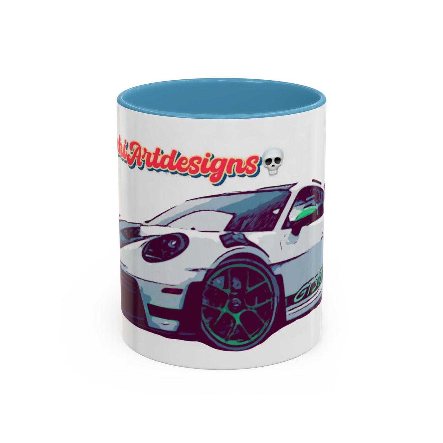 Porsche GT3 Cup Accent Coffee Mug – Racing Car Graphic 11/15oz