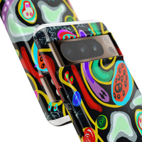 CRAZY4  Abstract Neon Skull Phone Case — Colorful Psychedelic Protective Cover