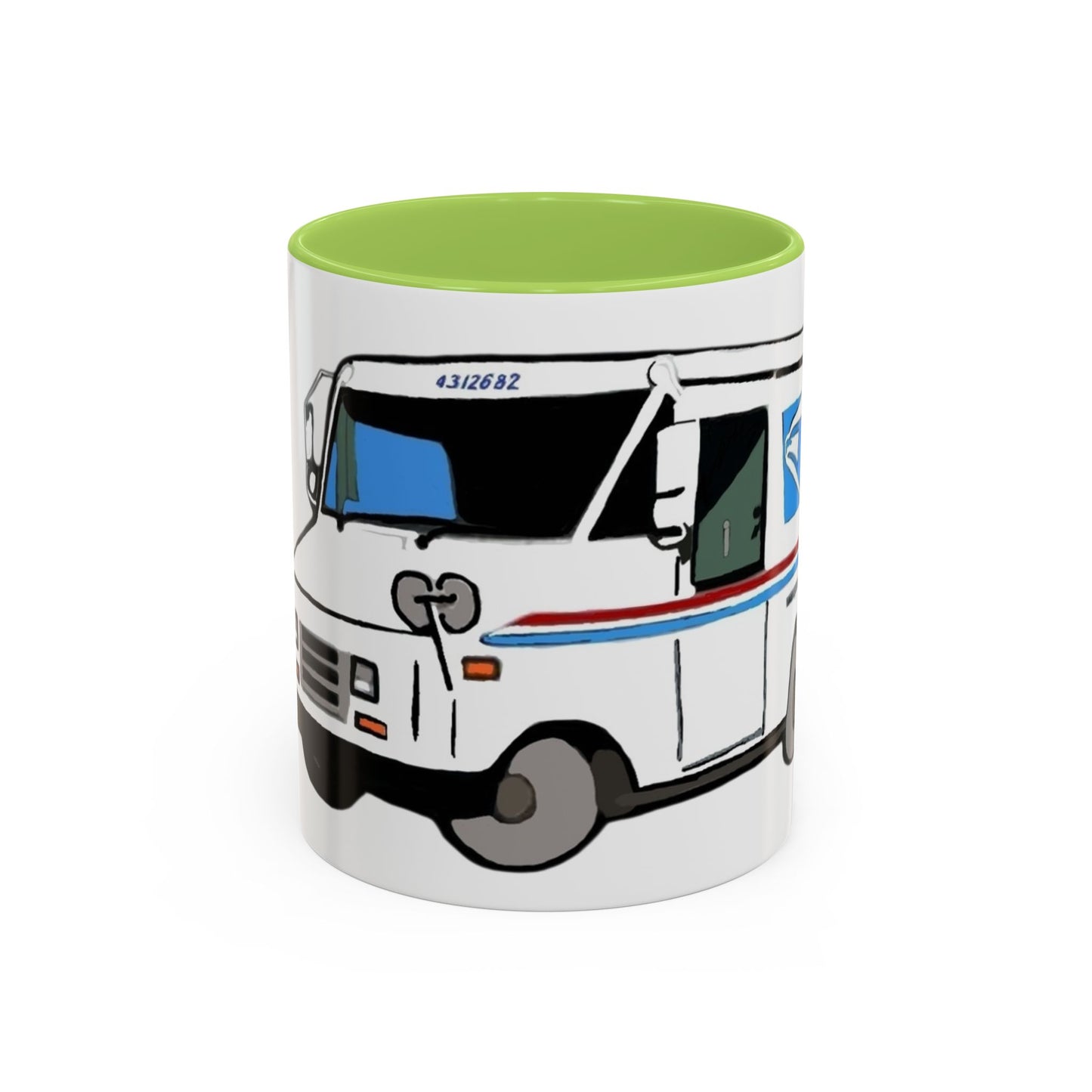 LLV Postal Service Mail Truck Accent Coffee Mug — Retro USPS Delivery Van Illustration (11/15oz)