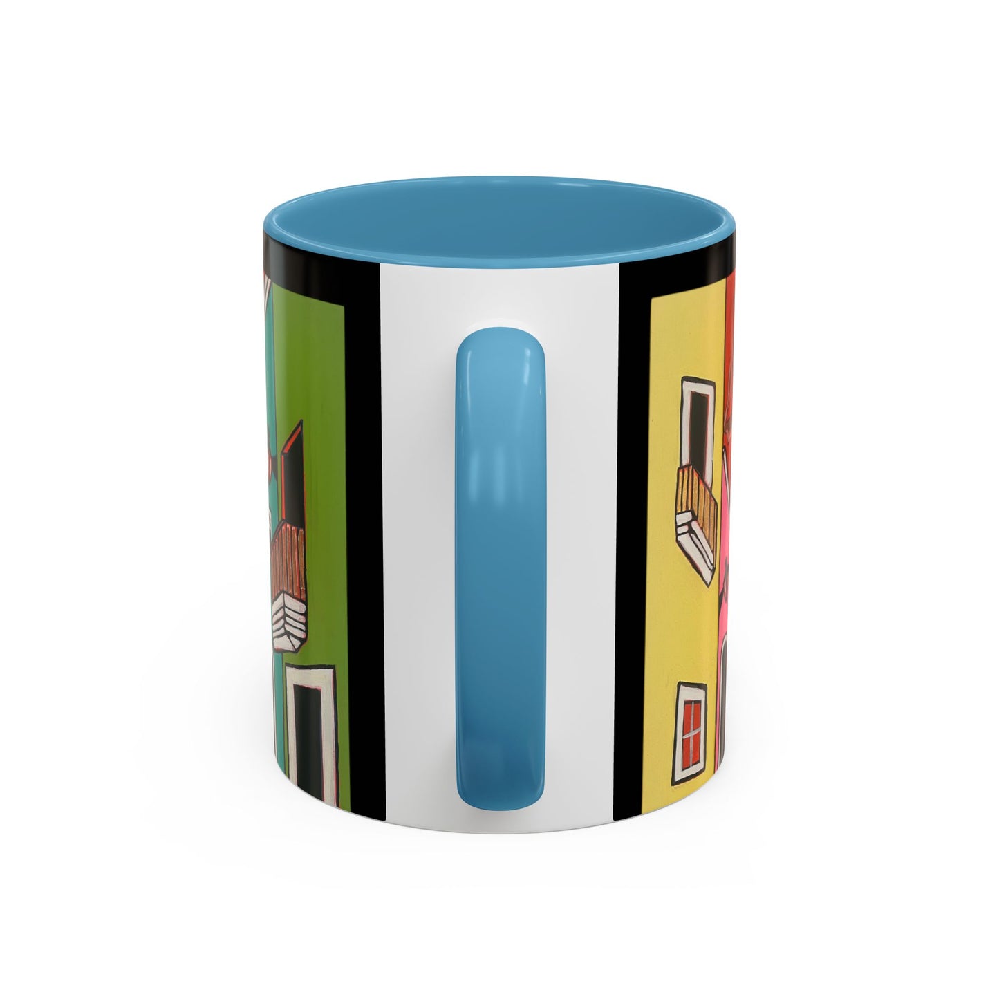 VIEJO SAN JUAN,  Colorful Cityscape Coffee Mug — Vibrant European Street Accent Mug