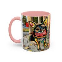 Colorful Corgi Accent Coffee Mug – Vibrant Pop-Art Dog Design (11/15oz)