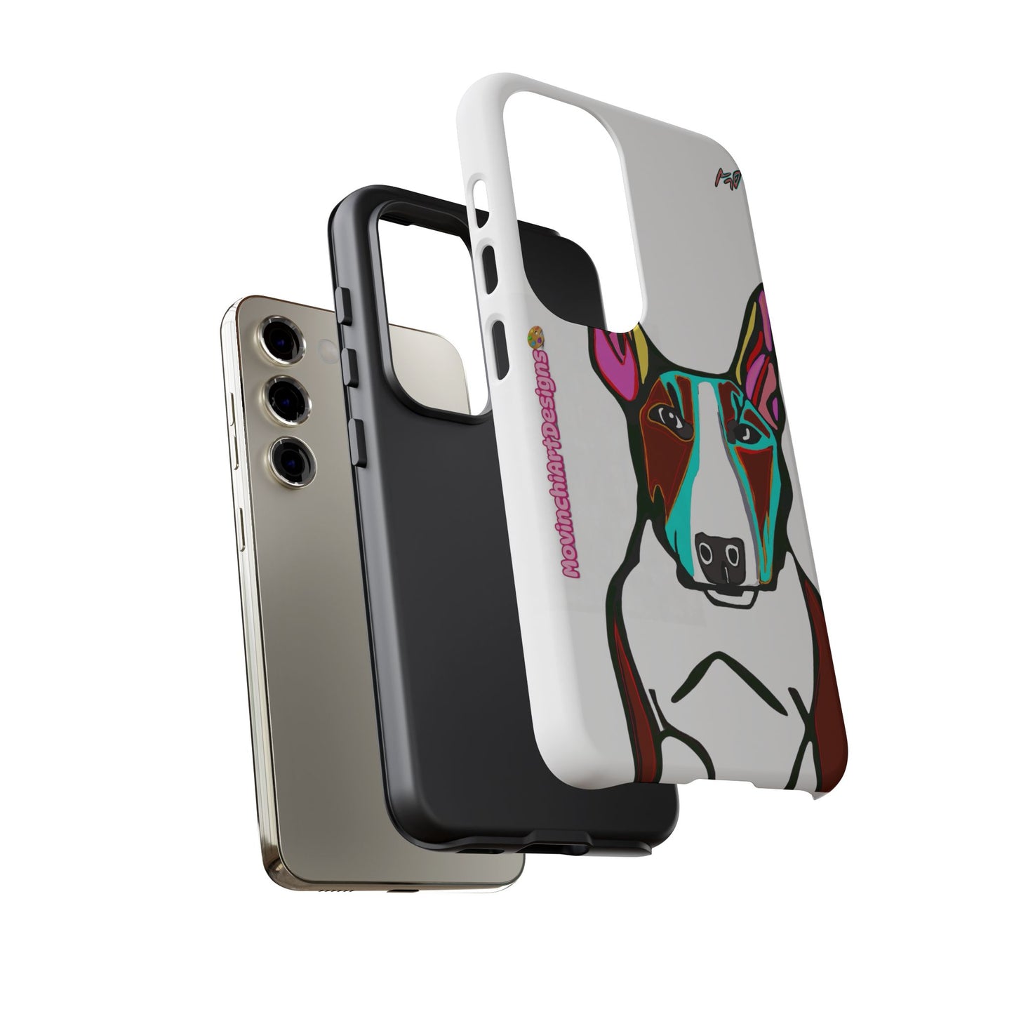 MR Bull Terrier Phone Case — Colorful Pop Art Tough Cases for Dog Lovers