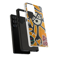 Abstract TAINO  Tribal Art Phone Case – Bold Orange Graphic Protective Cover