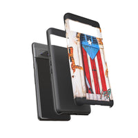 Puerto Rican Flag Phone Case - Rustic Coquí Door Design Tough Case