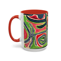 AFTER LIFE2.0  Abstract Neon Doodle Coffee Mug — Colorful Surreal Art Accent Mug (11/15oz)