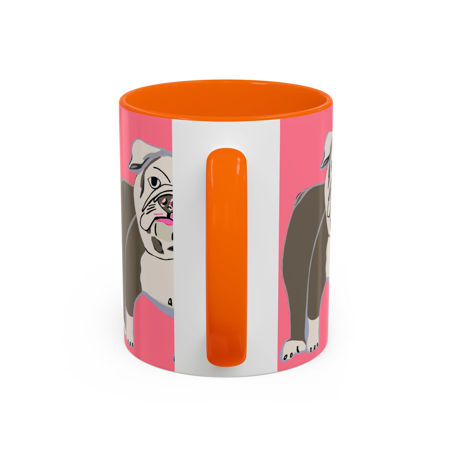 Bulldog Accent Coffee Mug — Cute Pink Dog Lover Mug (11/15oz)