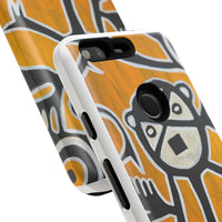 Abstract TAINO  Tribal Art Phone Case – Bold Orange Graphic Protective Cover