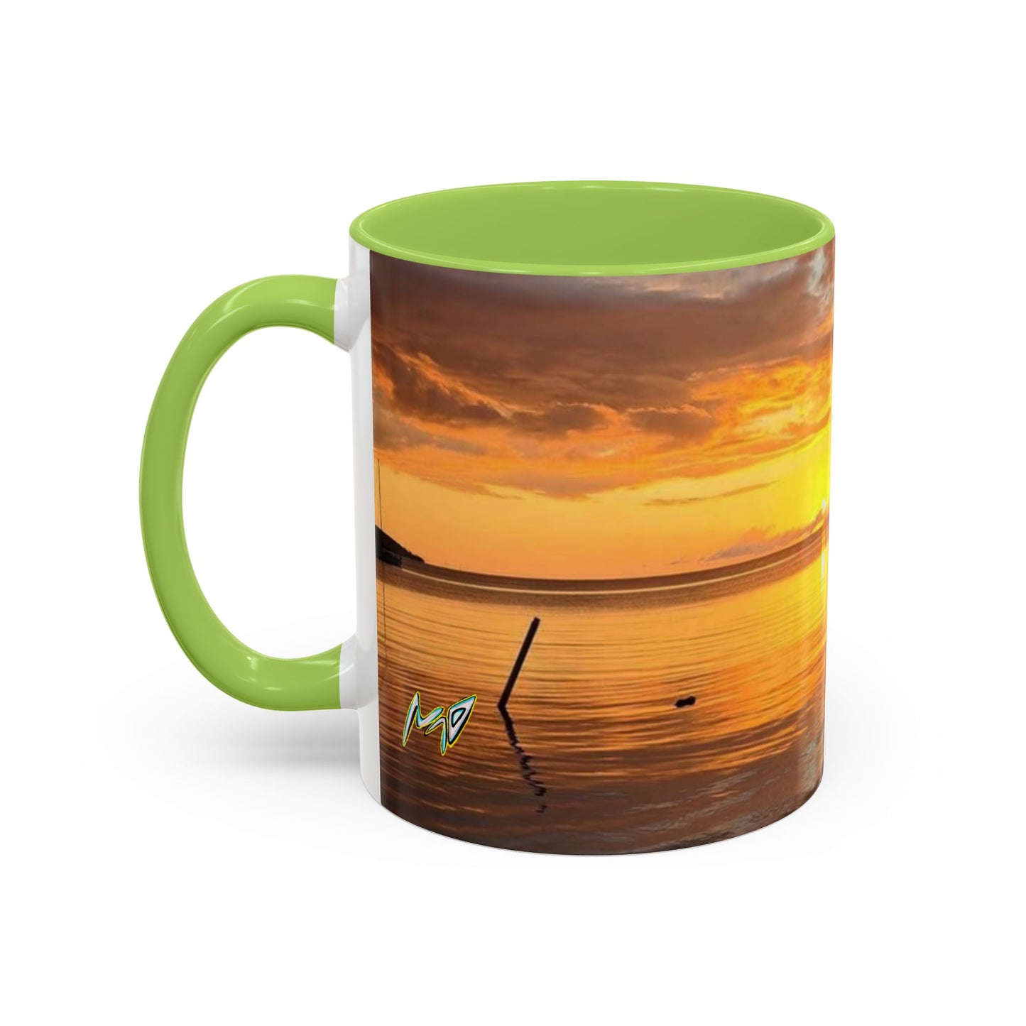 Sunset Harbor Coffee Mug — Golden Beach Sunrise Accent Mug (11/15oz)