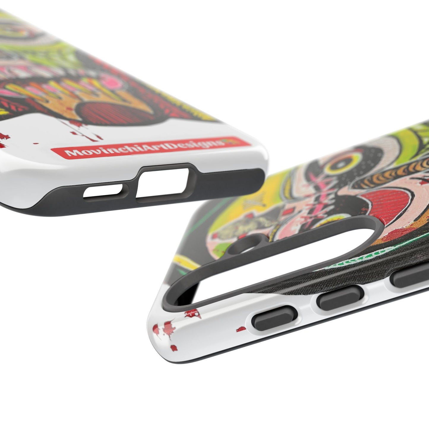 KUNTA.  Abstract Tribal Skull Phone Case — Colorful Street Art Protective Cover