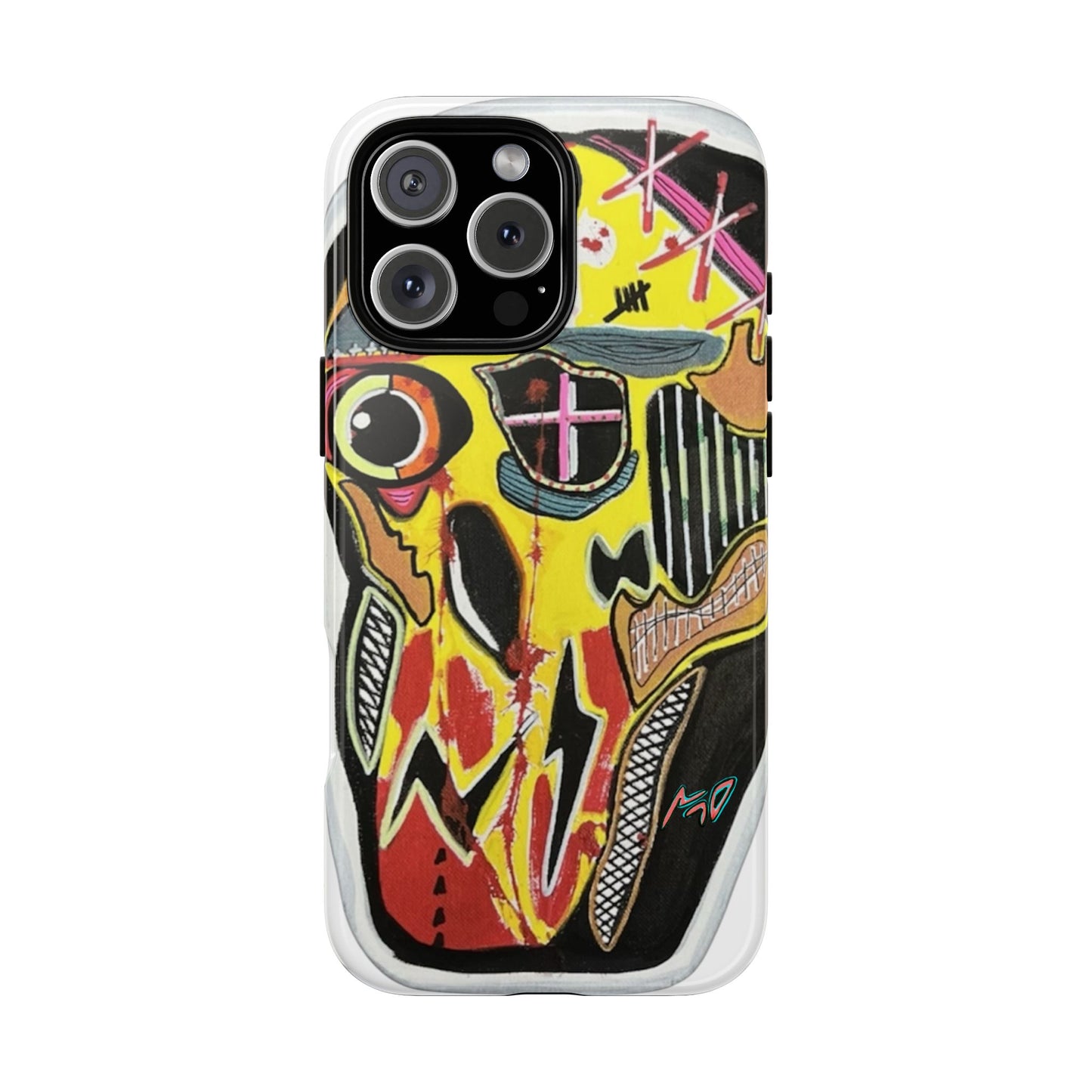 VINCENT.  Skull Riot Phone Case – Colorful Abstract Horror Art Protective Cover