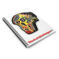 INFECTED Skull Art Spiral Notebook — Colorful Abstract Skull Design, Ruled Journal for Artists & Students