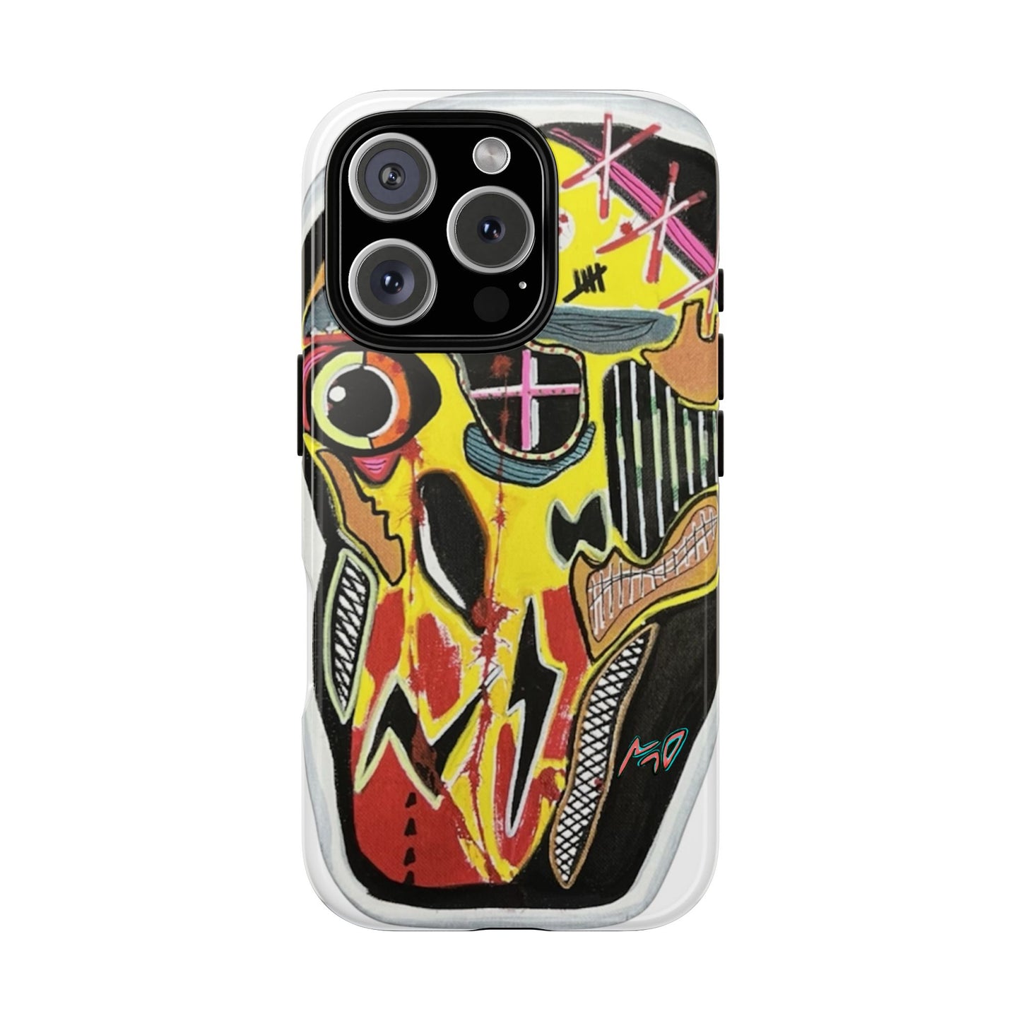 VINCENT.  Skull Riot Phone Case – Colorful Abstract Horror Art Protective Cover
