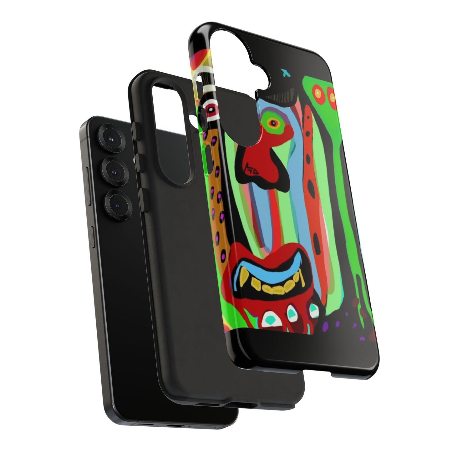 CRAZY.   Tribal Face Phone Case — Colorful Modern Art iPhone Cover