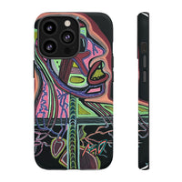 HEART ATTACK Abstract Neon Face Tough Phone Case – Vibrant Art Phone Cover