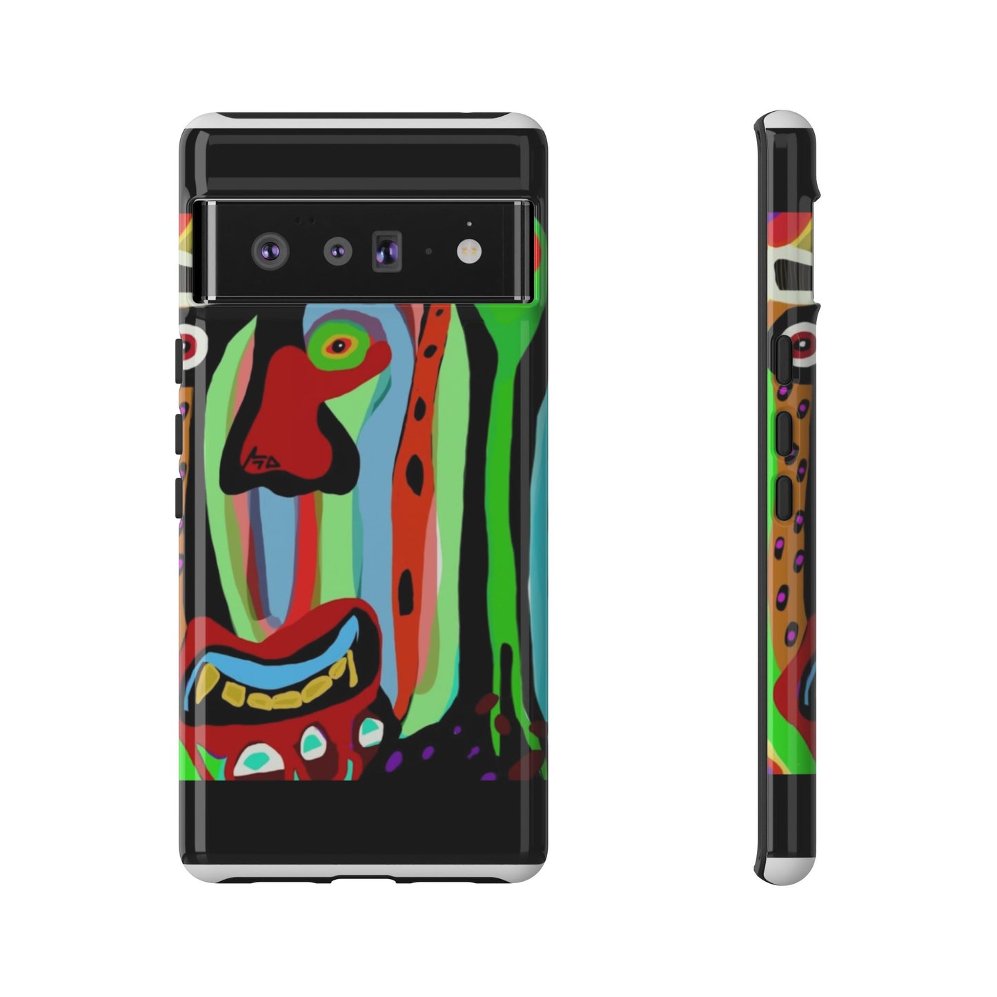 CRAZY.   Tribal Face Phone Case — Colorful Modern Art iPhone Cover