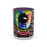 Abstract Street-Art Eye Coffee Mug — Colorful Graffiti Accent Mug (11/15 oz)