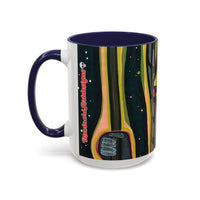 VINCENT  Skull Pop Art Accent Coffee Mug — Colorful Neon Tribal Skull Design (11/15oz)