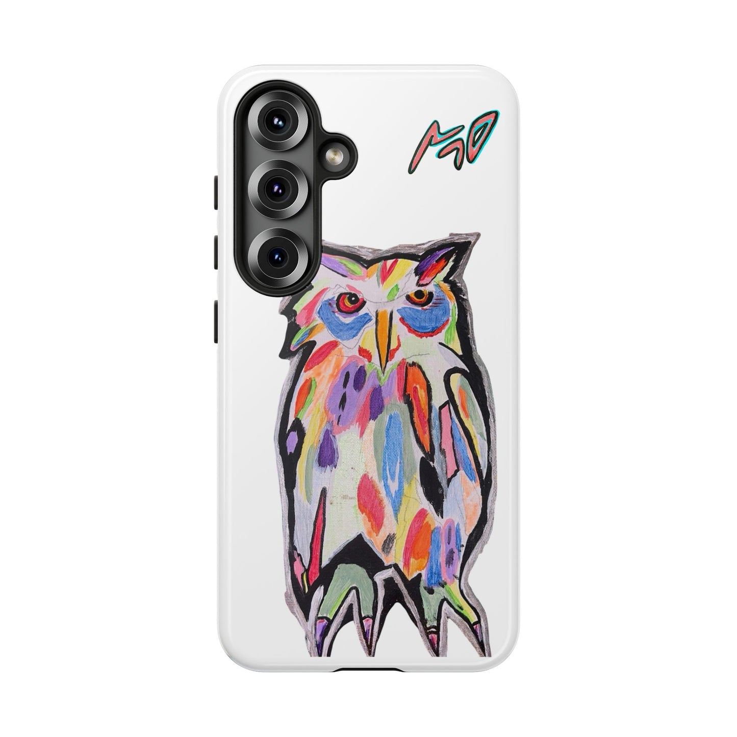 Colorful Owl Phone Case — Artistic Owl Illustration Tough Case