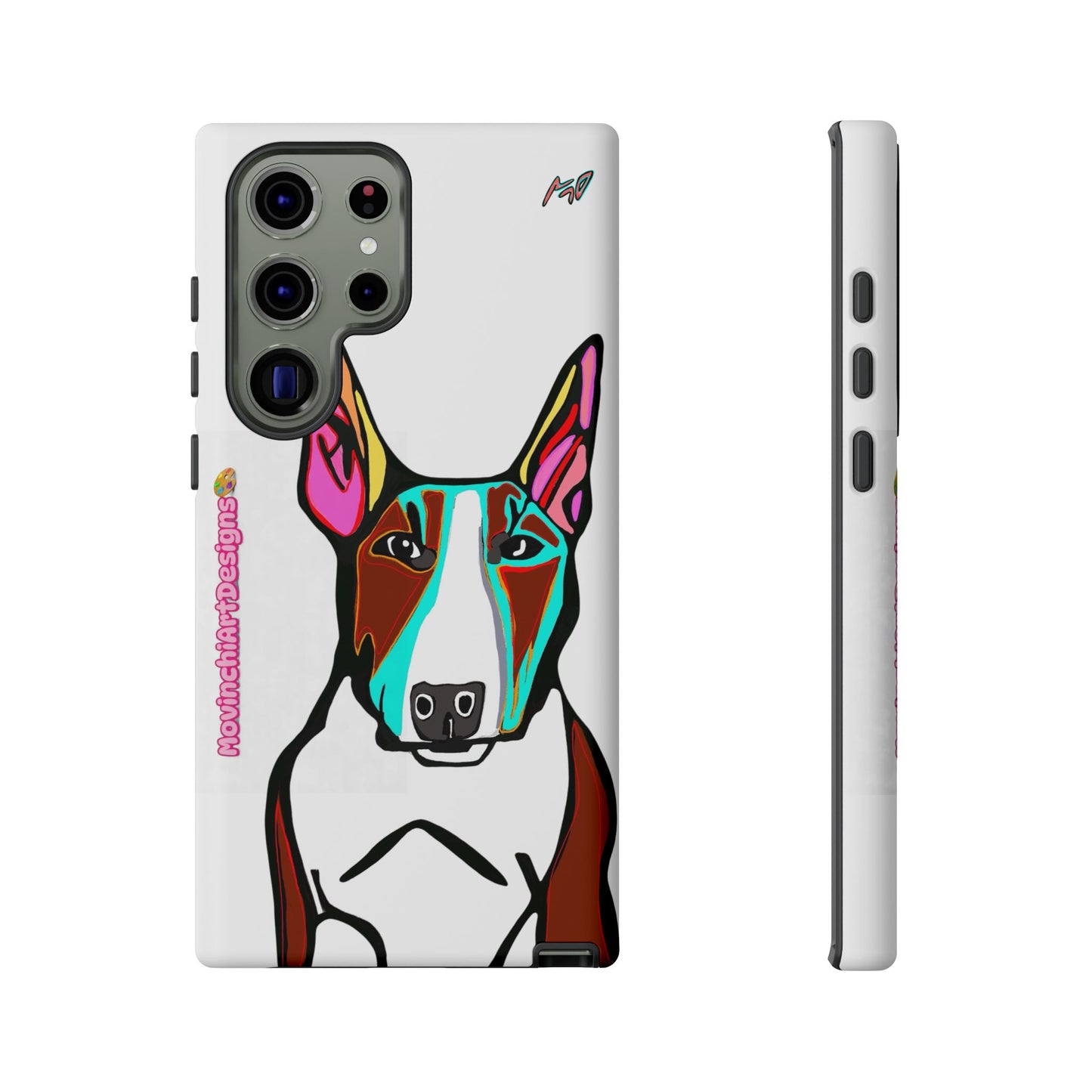 MR Bull Terrier Phone Case — Colorful Pop Art Tough Cases for Dog Lovers