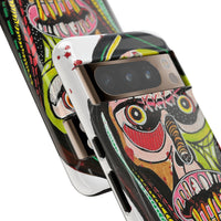 KUNTA.  Abstract Tribal Skull Phone Case — Colorful Street Art Protective Cover