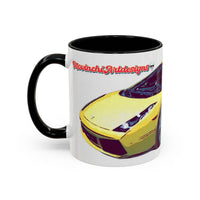 GALLARDO.  Sports Car Coffee Mug — Yellow Supercar Accent Mug (11/15oz)