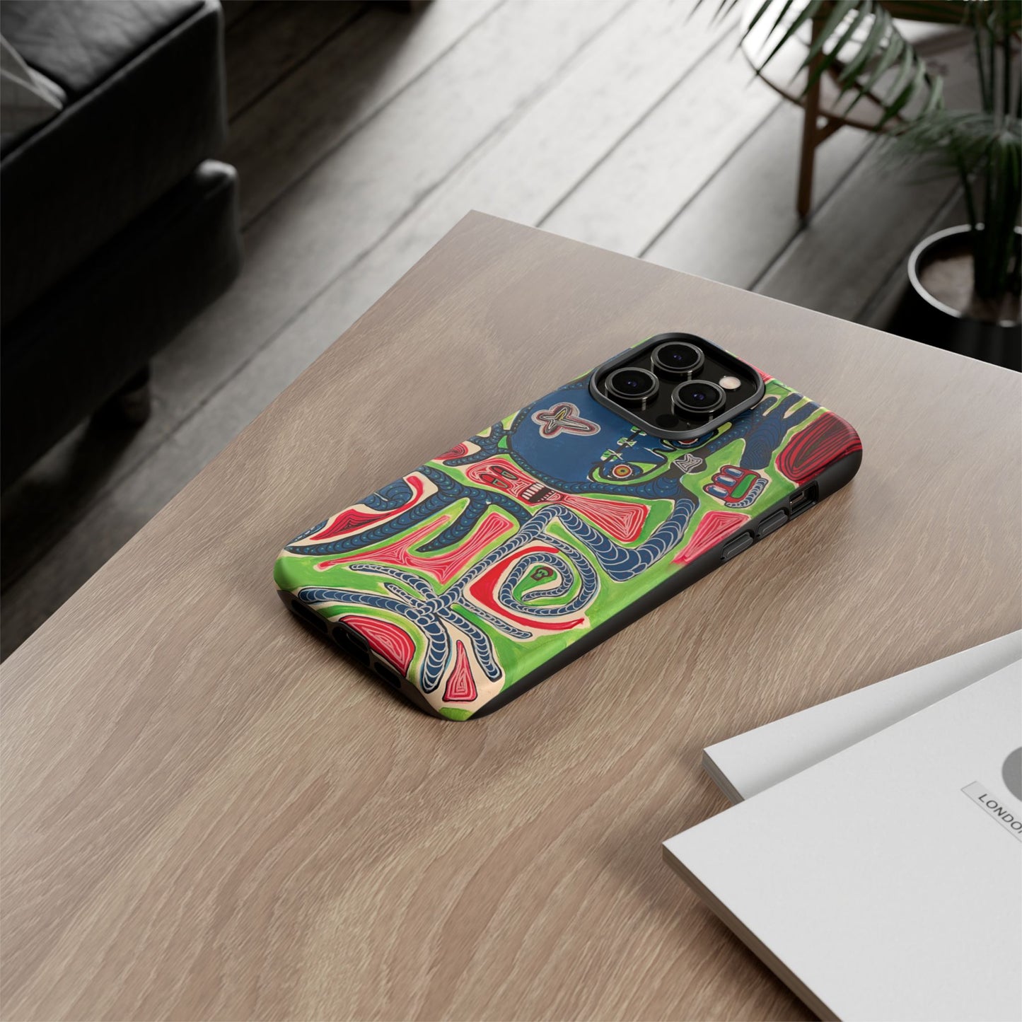 Abstract AFTERLIFE Phone Case — Bold Psychedelic Music Art