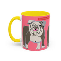 Bulldog Accent Coffee Mug — Cute Pink Dog Lover Mug (11/15oz)