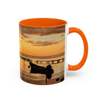 Sunset Harbor Coffee Mug — Golden Beach Sunrise Accent Mug (11/15oz)