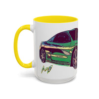 Coffee Mug —ECLIPSE  Neon Sports Car Design with "MovinchiArtDesigns" Logo
