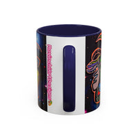 Psychedelic RYDER2.0   Space Goat Accent Coffee Mug — Colorful Cosmic Animal Art (11/15oz)