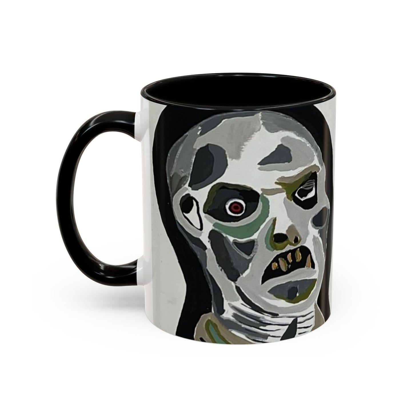 3 amigos2.0 Zombie Skull Coffee Mug — Spooky Horror Accent Mug (11/15 oz)