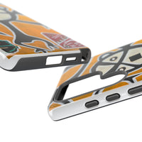 Abstract TAINO  Tribal Art Phone Case – Bold Orange Graphic Protective Cover