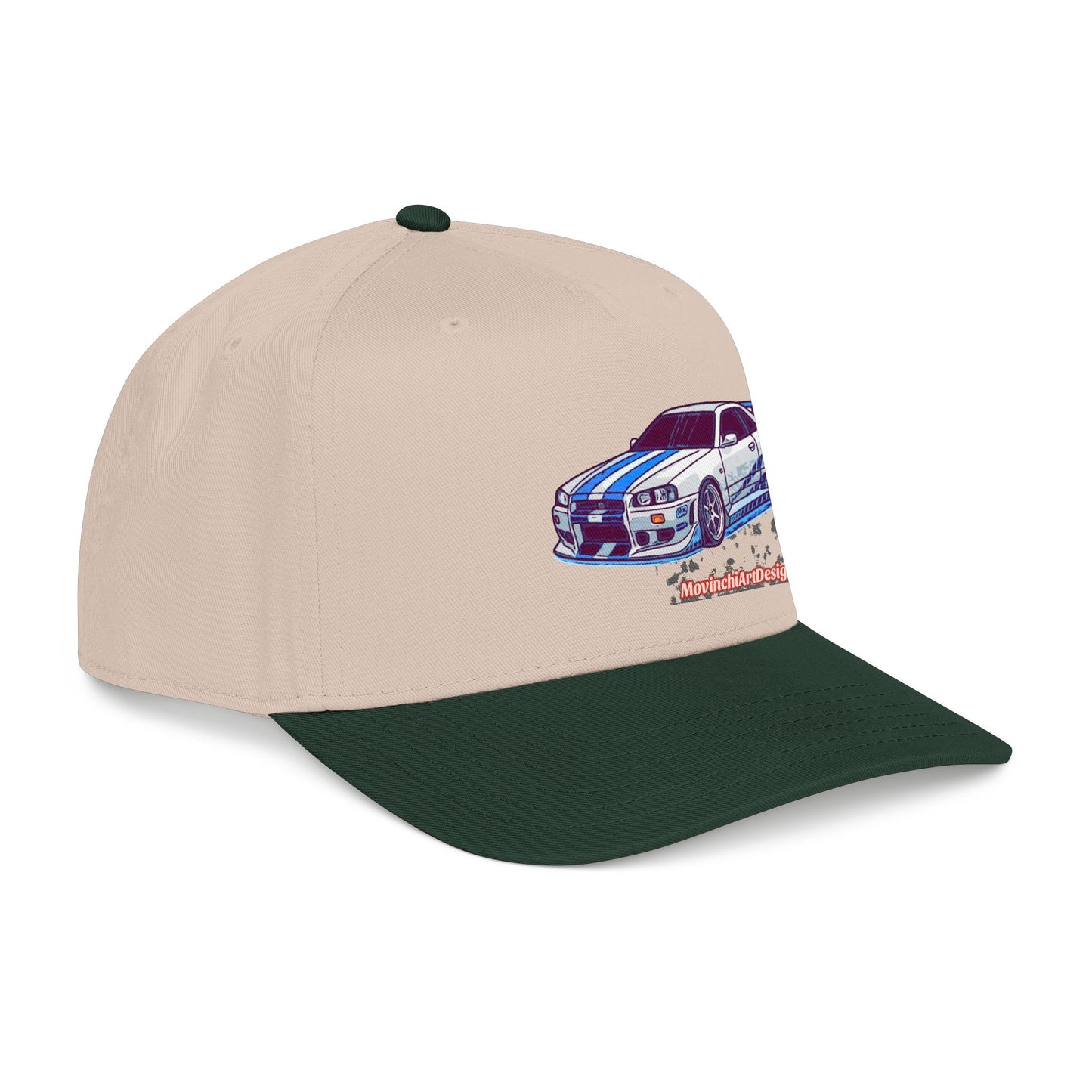 Racing Skyline Embroidered Cap — Vintage GT Sports Car Hat