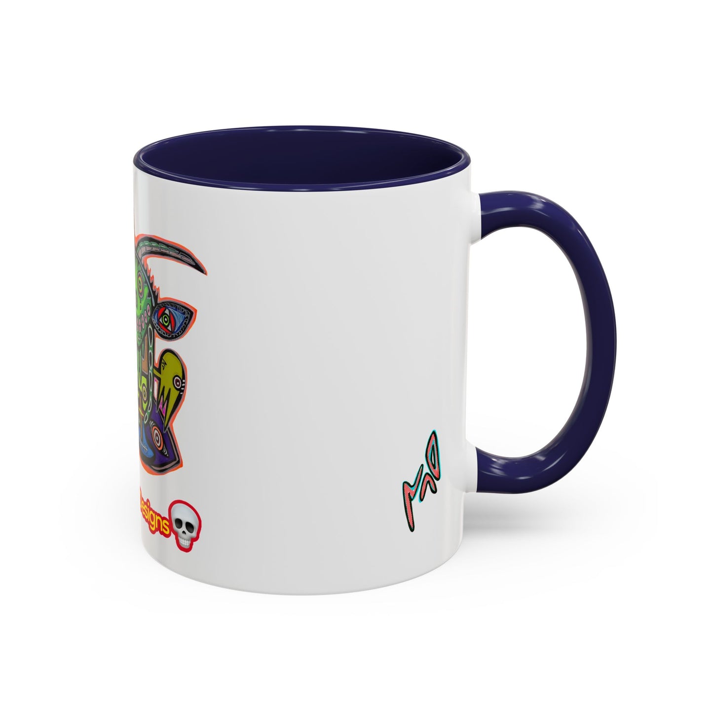 Colorful RYDER.   Abstract Jester Accent Coffee Mug — MovinchiArtDesigns