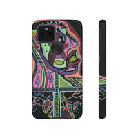 HEART ATTACK Abstract Neon Face Tough Phone Case – Vibrant Art Phone Cover