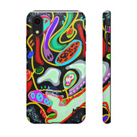 CRAZY4  Abstract Neon Skull Phone Case — Colorful Psychedelic Protective Cover