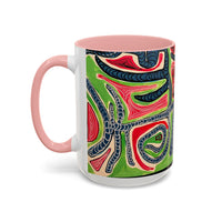 AFTER LIFE2.0  Abstract Neon Doodle Coffee Mug — Colorful Surreal Art Accent Mug (11/15oz)
