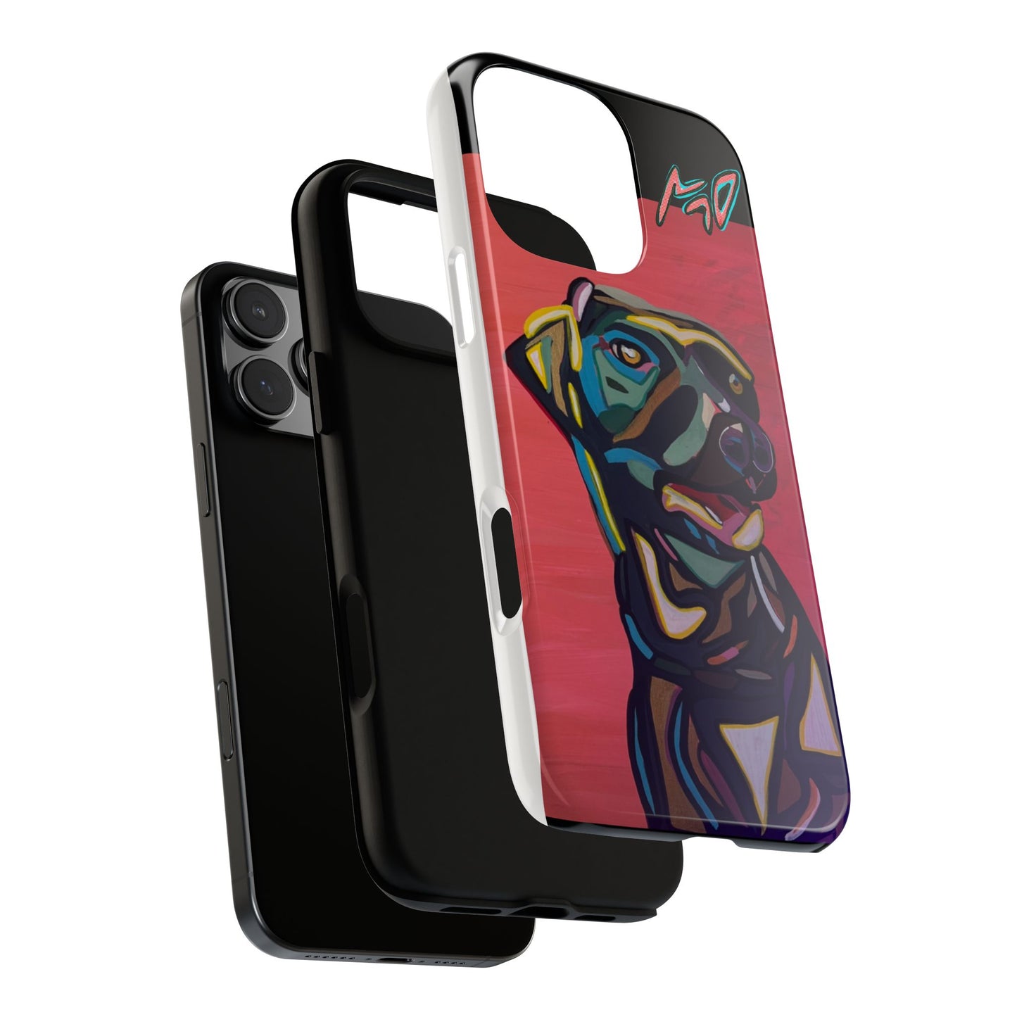 Colorful Pit LABRADOR Tough Phone Case — Vibrant Pop Art Dog Design
