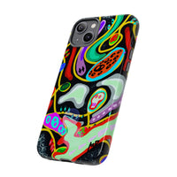 CRAZY4  Abstract Neon Skull Phone Case — Colorful Psychedelic Protective Cover