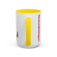 Edgy 3x  Horror Face Accent Coffee Mug (11/15oz) — 'ANAL 3X' Graphic