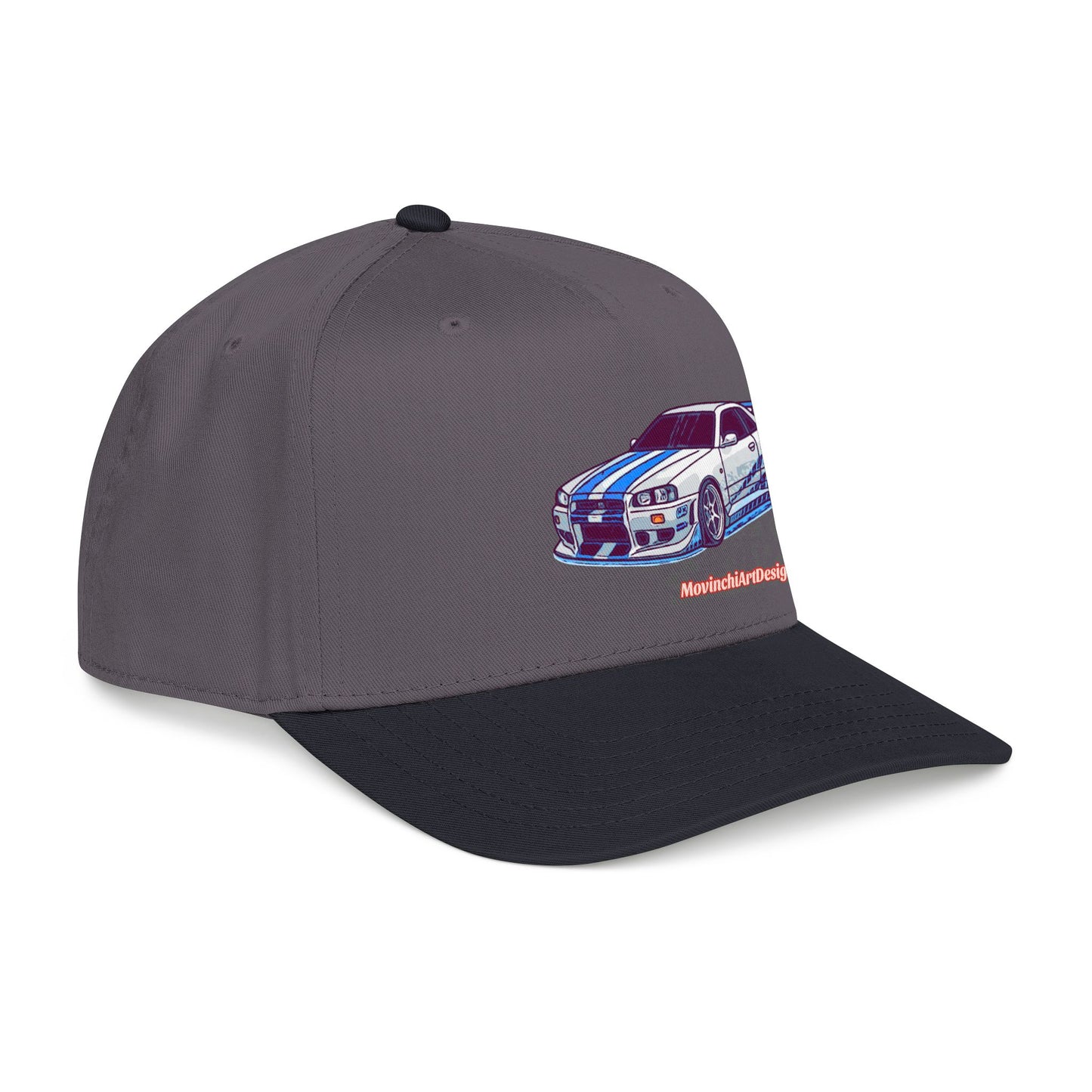 Racing Skyline Embroidered Cap — Vintage GT Sports Car Hat