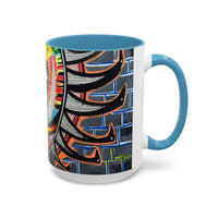 Abstract Street-Art Eye Coffee Mug — Colorful Graffiti Accent Mug (11/15 oz)