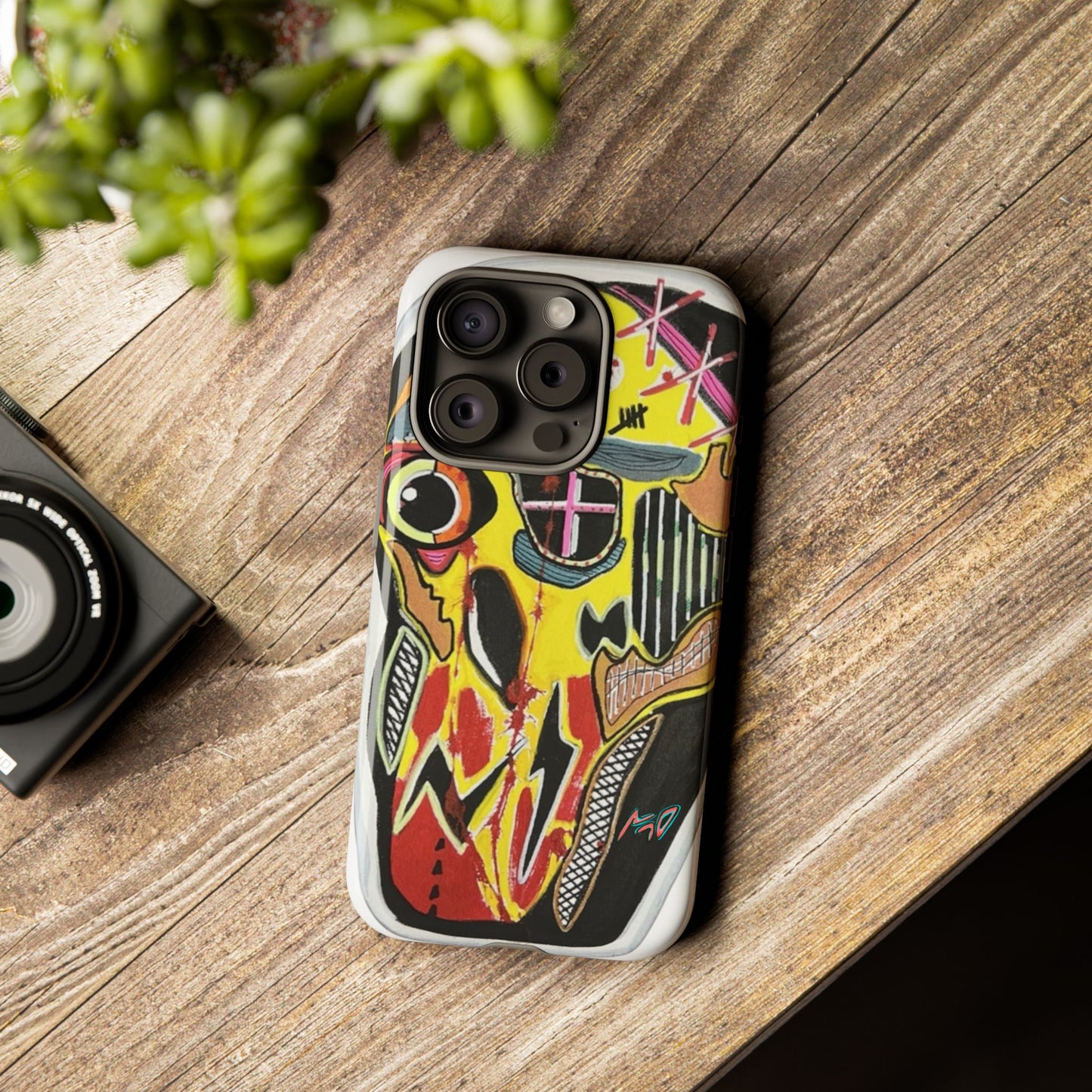 VINCENT.  Skull Riot Phone Case – Colorful Abstract Horror Art Protective Cover