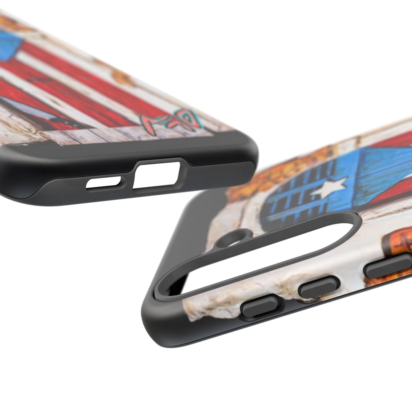Puerto Rican Flag Phone Case - Rustic Coquí Door Design Tough Case