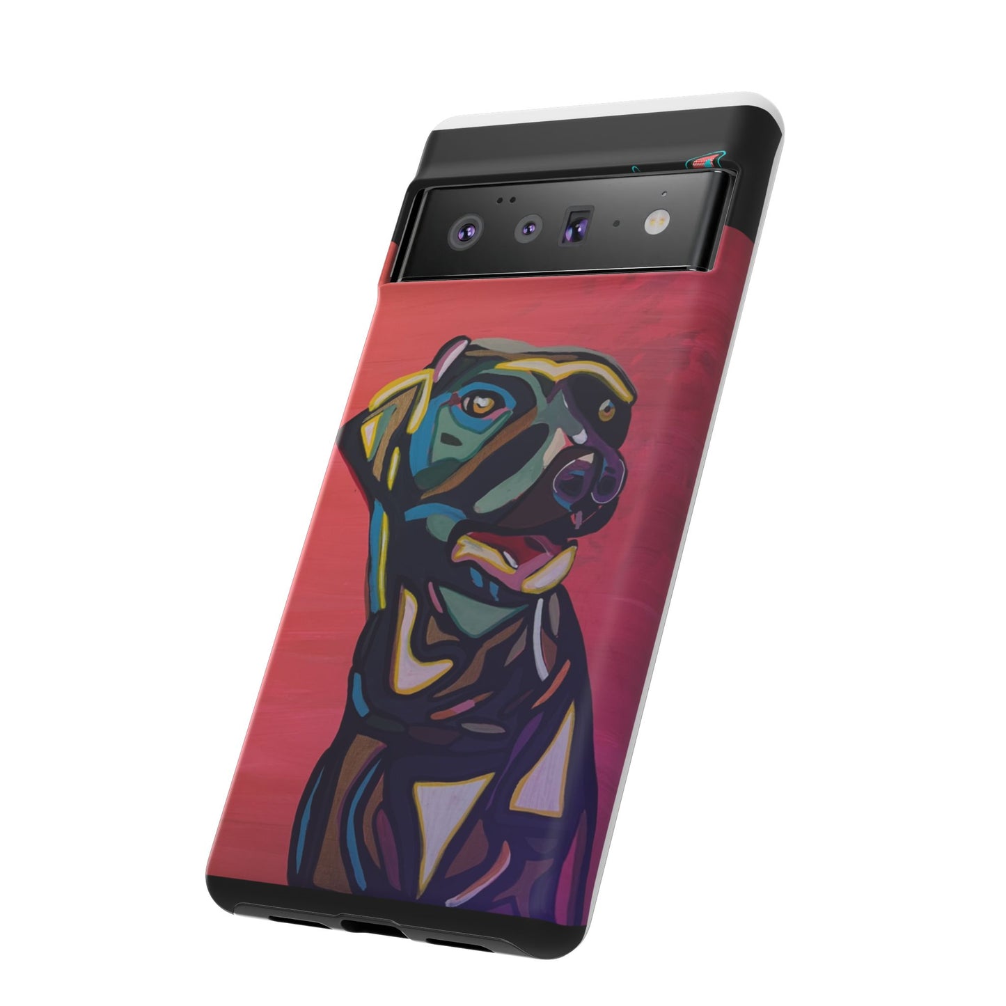 Colorful Pit LABRADOR Tough Phone Case — Vibrant Pop Art Dog Design