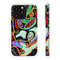 CRAZY4  Abstract Neon Skull Phone Case — Colorful Psychedelic Protective Cover
