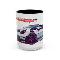 Porsche GT3 Cup Accent Coffee Mug – Racing Car Graphic 11/15oz