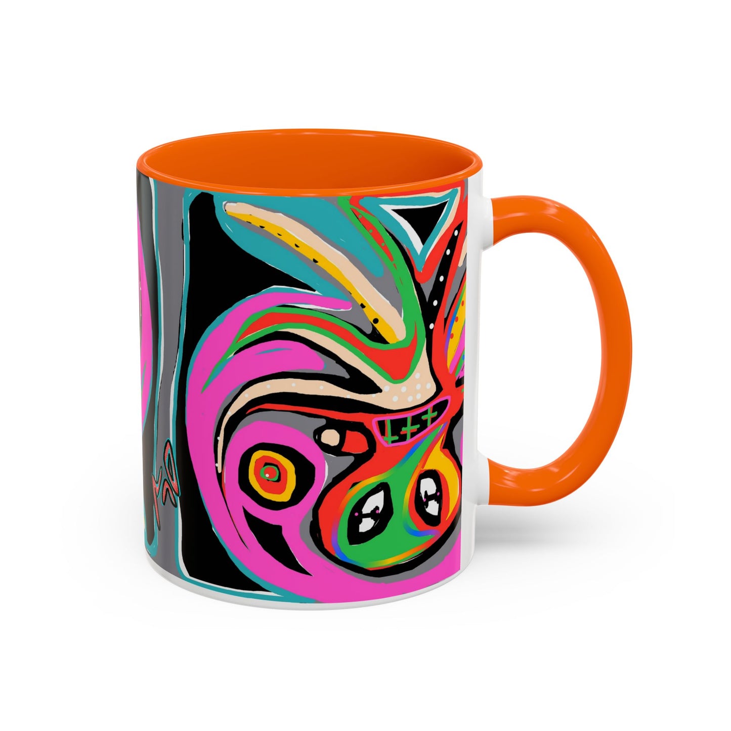 Abstract Neon octopussy Coffee Mug — Colorful Pop Art Accent Mug (11/15oz)
