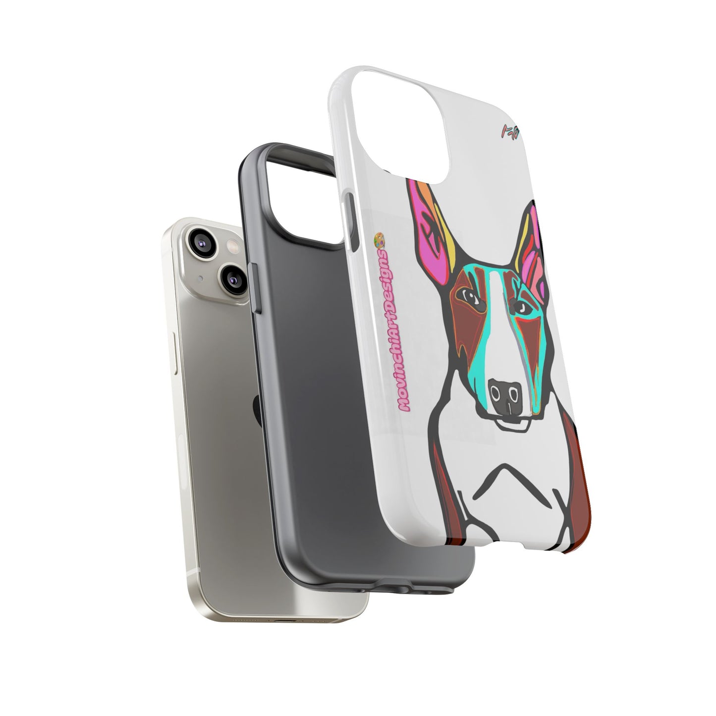 MR Bull Terrier Phone Case — Colorful Pop Art Tough Cases for Dog Lovers