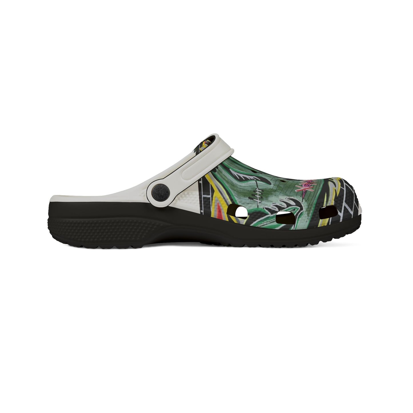 Graphic EVA Foam Clogs — Wild CHUPACABRAS  Monster Street Art Print